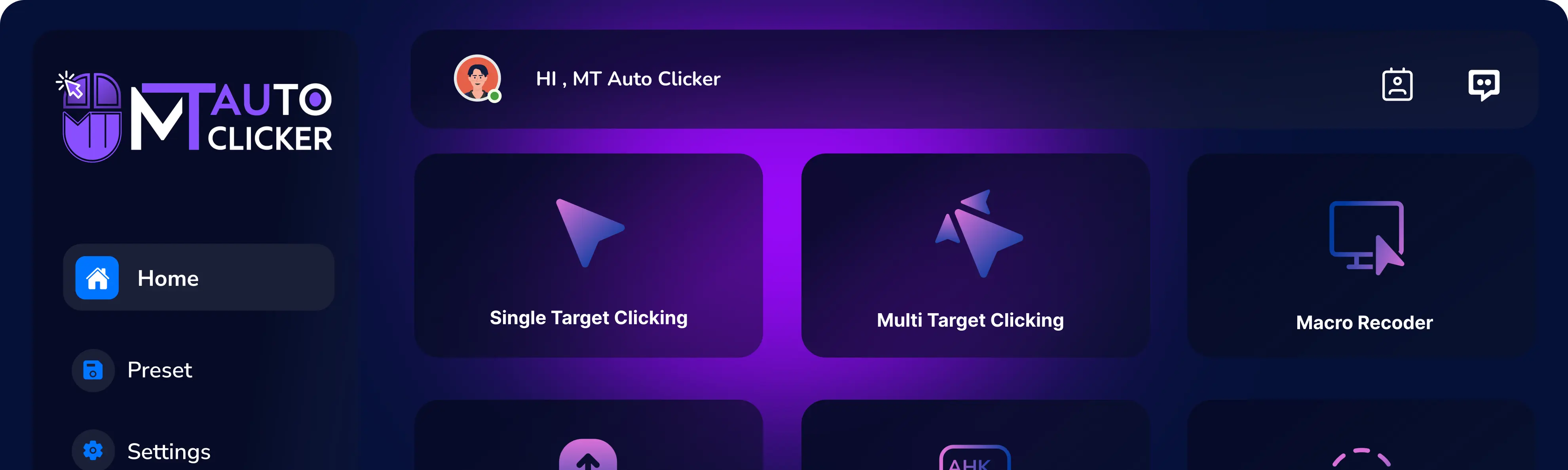 MT Auto Clicker Software Preview showcasing automation features